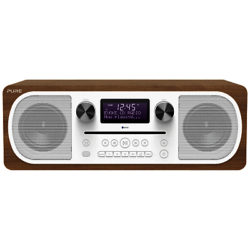 Pure Evoke C-D6 DAB+/FM Bluetooth Stereo All-In-One Music System With Remote Control, Walnut